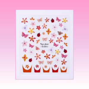 Sunshine Flowers - Nail Art Stickers